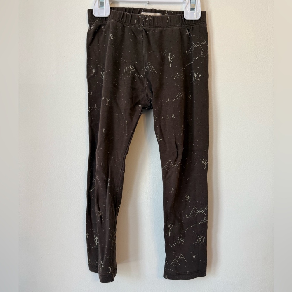 Red Caribou 4T Kids Brown woodland Patterned Leggings